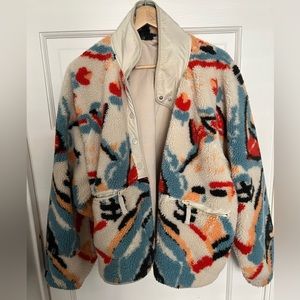 🌈 Free people snap fleece size large, great condition.